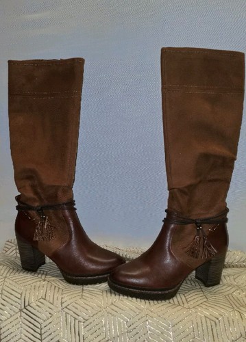 Braune damen stiefel - braune, gr.