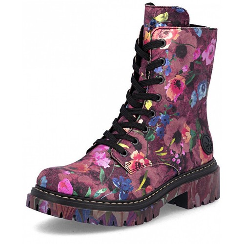 Rieker schnürstiefel violett - rieker,