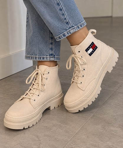 Tommy jeans boots creme - boots, gr