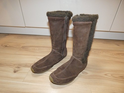 Damen wildleder stiefel braun - wildleder,