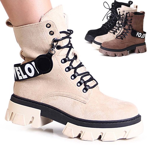Damen plateau stiefeletten - damen,