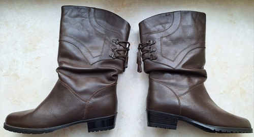 Lederstiefel dunkelbraun - gr.37,