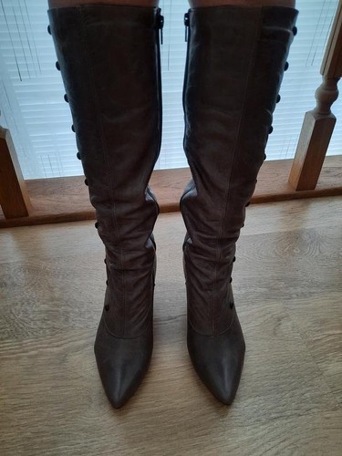 Women dune boots grey leather - women,