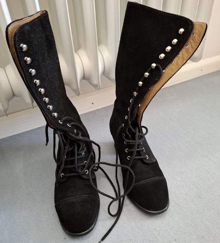 Damen stiefel schwarz - schwarz, größe