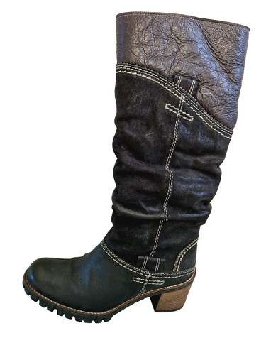 Damen lederwinterstiefel - damen,